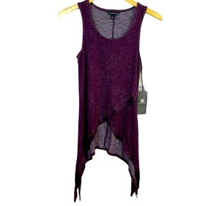 Rock & Republic Tank Purple Handkerchief Hem XS
